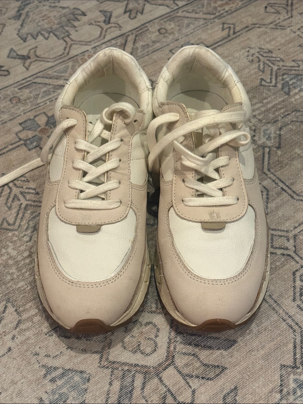 Madewell Sidewalk Trainer Antique Cream & White Casual Sneakers